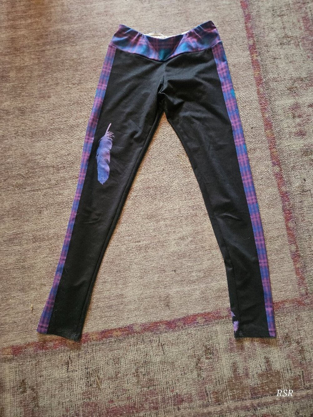 Feather & Plaid Leggings